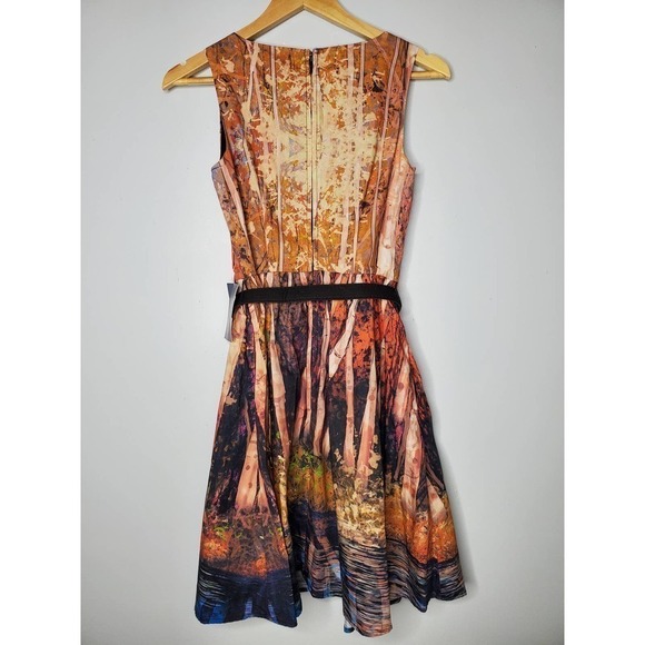 Modcloth Certifiably Sweet Cotton Dress in Trees Pink Size XXS - Picture 7 of 15